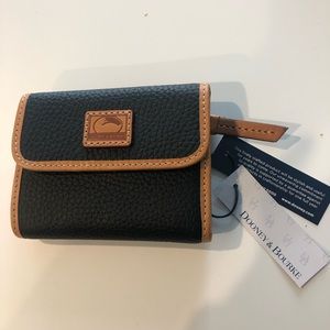 NWT Pebble Leather Small Flap Wallet